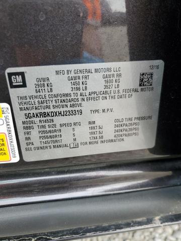 2017 BUICK ENCLAVE 5GAKRBKDXHJ233319