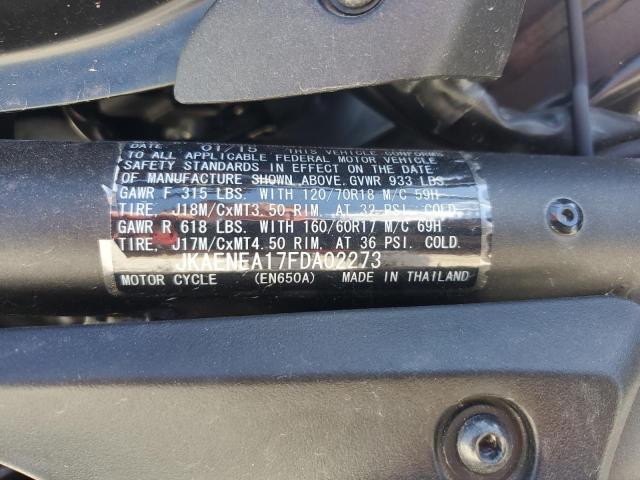 2015 KAWASAKI EN650 A - JKAENEA17FDA02273