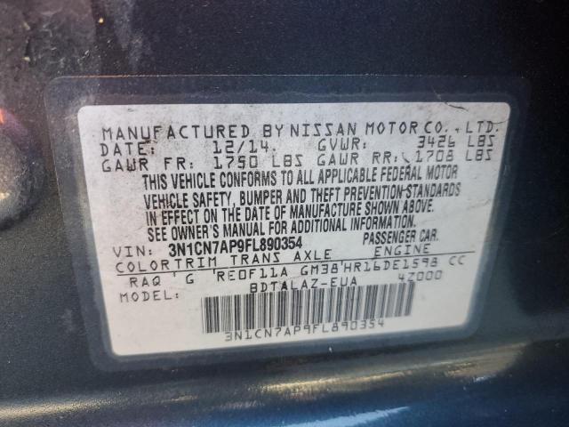 2015 NISSAN VERSA S - 3N1CN7AP9FL890354