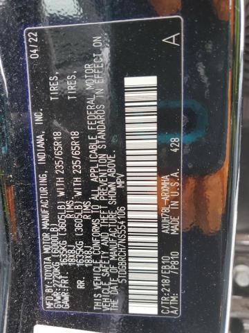 2022 TOYOTA HIGHLANDER - 5TDGBRCH7NS554106