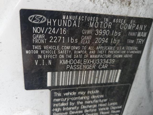2017 HYUNDAI ELANTRA SP - KMHD04LBXHU333439