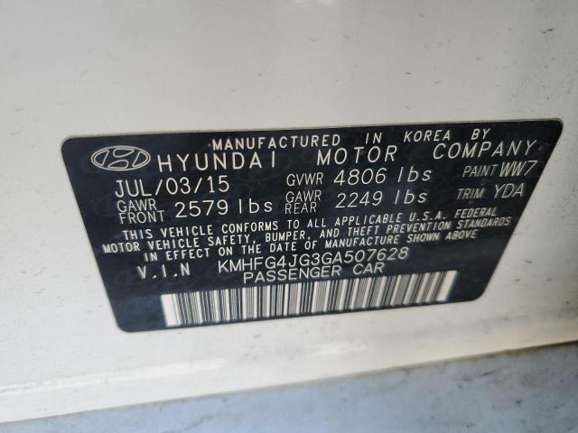 2016 HYUNDAI AZERA KMHFG4JG3GA507628