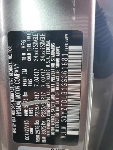 5XYZTDLB1GG361681 2016 HYUNDAI SANTA FE