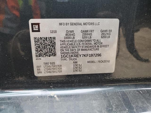 2019 CHEVROLET SILVERADO - 1GC1KREY7KF197296