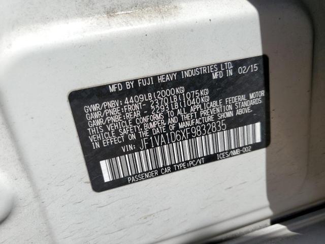 2015 SUBARU WRX PREMIU - JF1VA1D6XF9832835