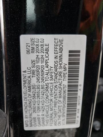 2021 HONDA PILOT SE 5FNYF6H25MB096757