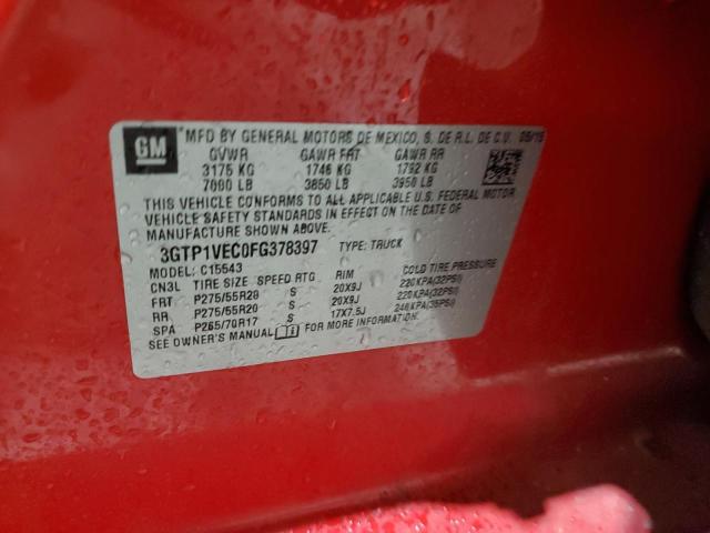 2015 GMC SIERRA C15 - 3GTP1VEC0FG378397