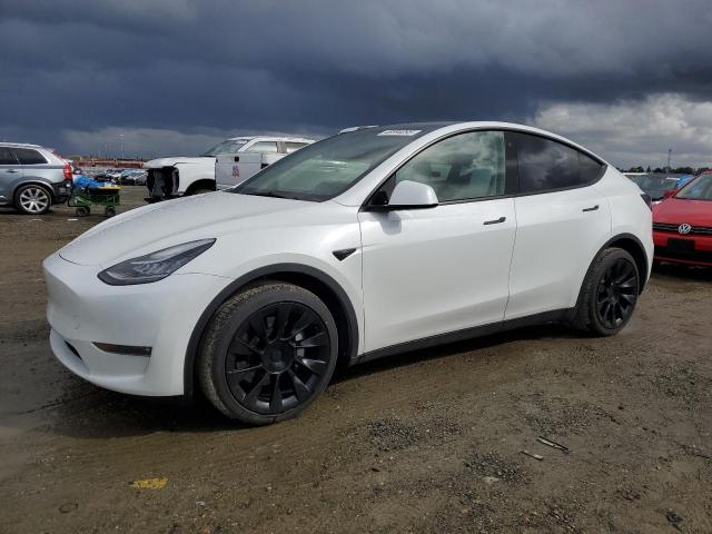 TESLA MODEL Y 2022 white  electric 7SAYGDEE2NF403385 photo #1