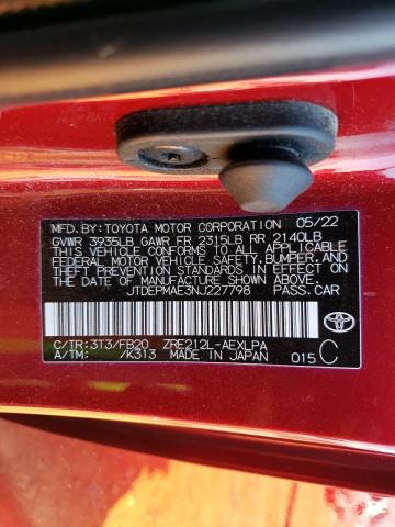 2022 TOYOTA COROLLA LE - JTDEPMAE3NJ227798