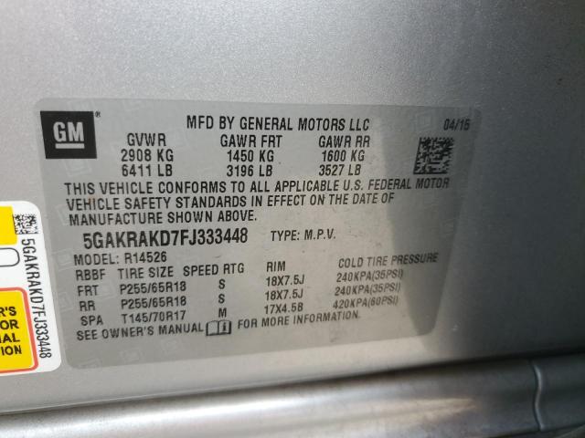2015 BUICK ENCLAVE - 5GAKRAKD7FJ333448