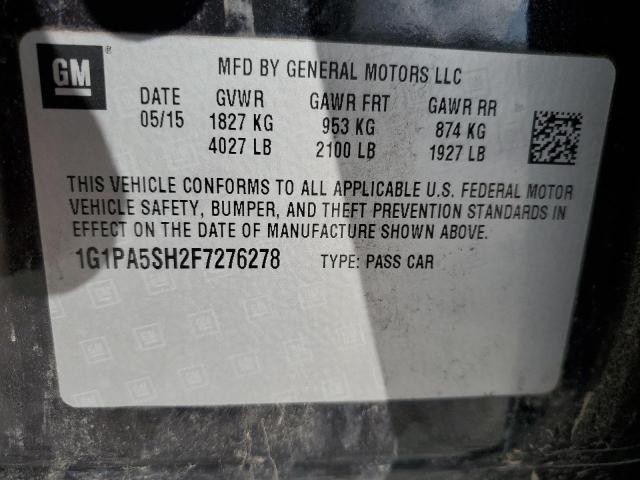 2015 CHEVROLET CRUZE LS - 1G1PA5SH2F7276278