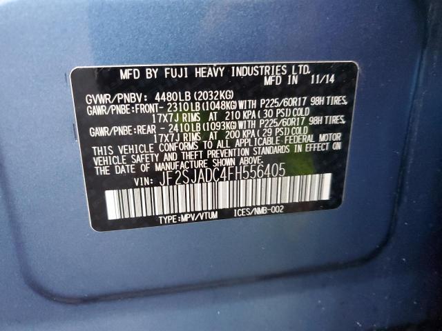 2015 SUBARU FORESTER 2 - JF2SJADC4FH556405