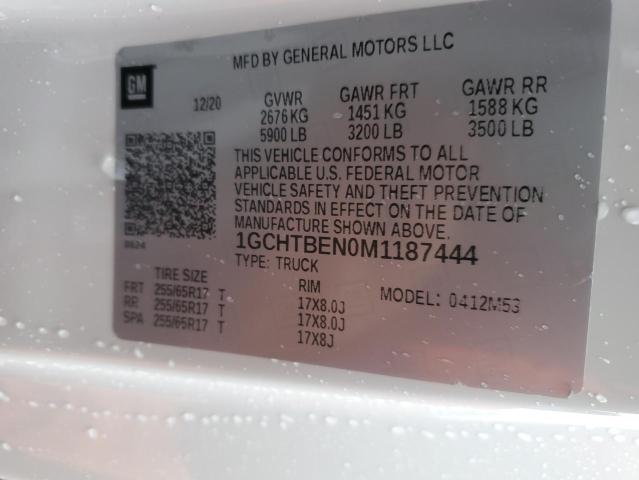 2021 CHEVROLET COLORADO - 1GCHTBEN0M1187444