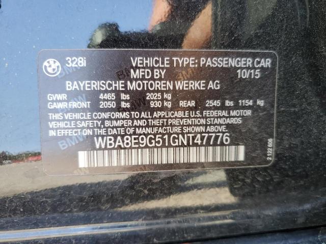 2016 BMW 328 I SULE WBA8E9G51GNT47776