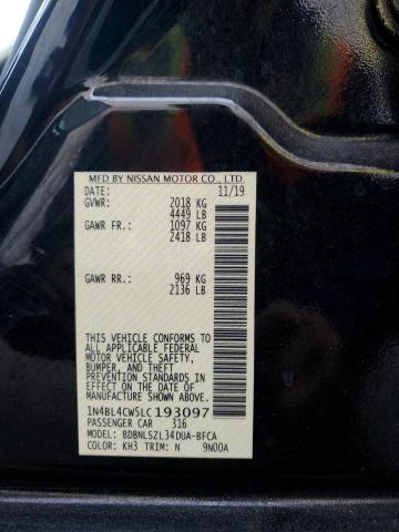 2020 NISSAN ALTIMA SR - 1N4BL4CW5LC193097