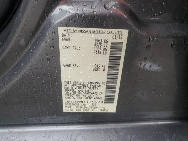 2019 NISSAN ALTIMA S - 1N4BL4BV9KC179579