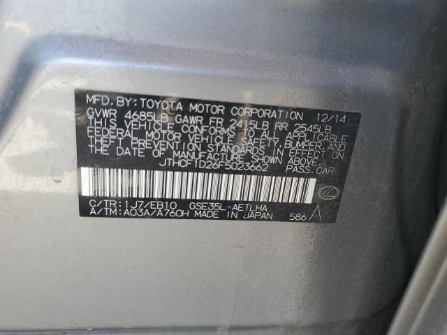 2015 LEXUS IS 250 JTHCF1D26F5023662