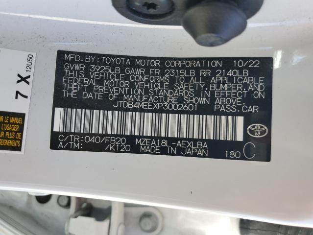 2023 TOYOTA COROLLA LE - JTDB4MEEXP3002601