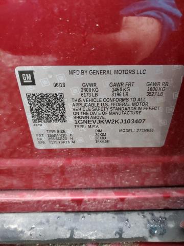 2019 CHEVROLET TRAVERSE H 1GNEVJKW2KJ103407
