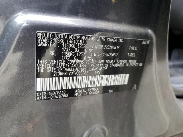 2015 TOYOTA RAV4 XLE - 2T3RFREV0FW308062