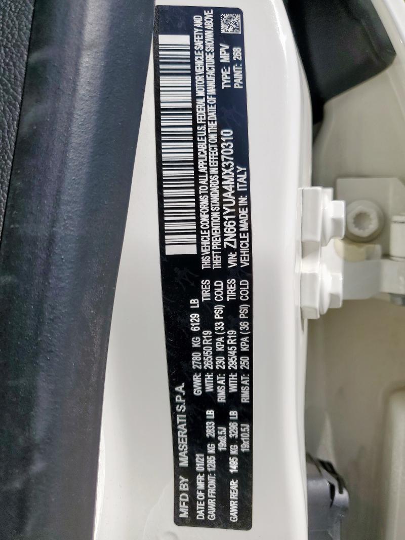 2021 MASERATI LEVANTE S - ZN661YUA4MX370310