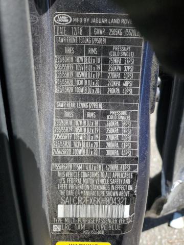 2019 LAND ROVER DISCOVERY - SALCR2FX6KH804321