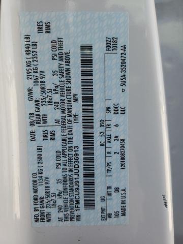 2018 FORD ESCAPE TIT 1FMCU9J91JUD36913