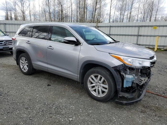 Vin: 5tdbkrfh5es019510, lot: 49123765, toyota highlander le 20144