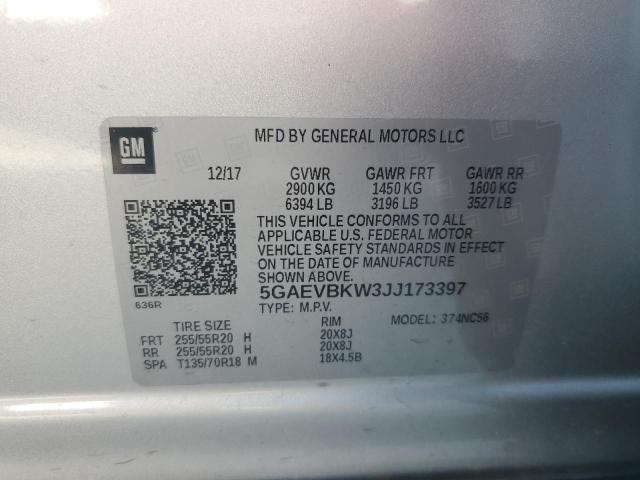 2018 BUICK ENCLAVE PR - 5GAEVBKW3JJ173397