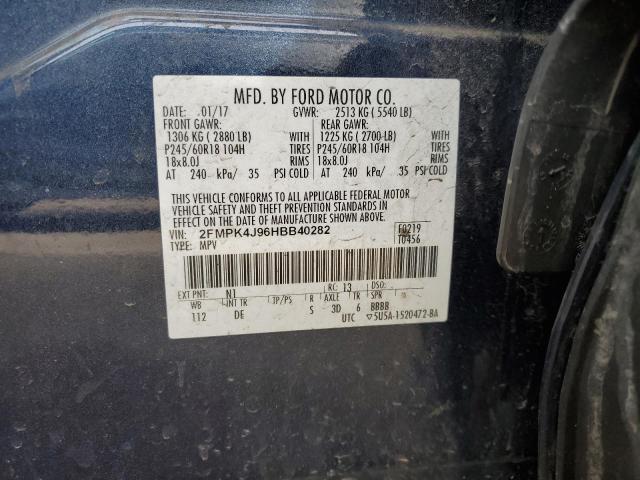 2017 FORD EDGE SEL - 2FMPK4J96HBB40282