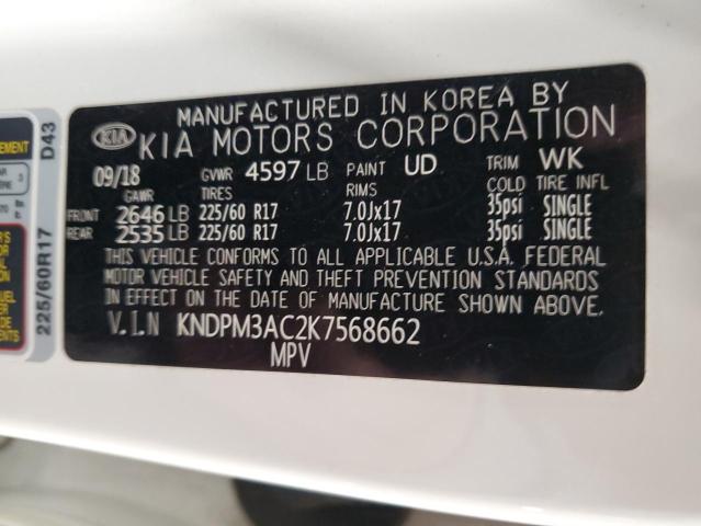 2019 KIA SPORTAGE L - KNDPM3AC2K7568662