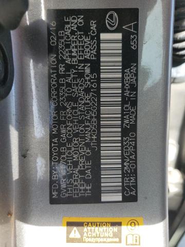 2016 LEXUS CT 200 JTHKD5BH5G2271615