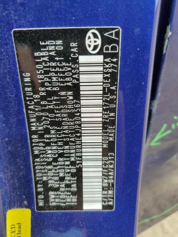 2018 TOYOTA COROLLA L - 5YFBURHE4JP804567