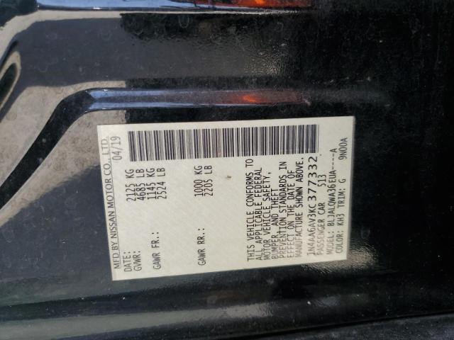 2019 NISSAN MAXIMA S - 1N4AA6AV3KC377332