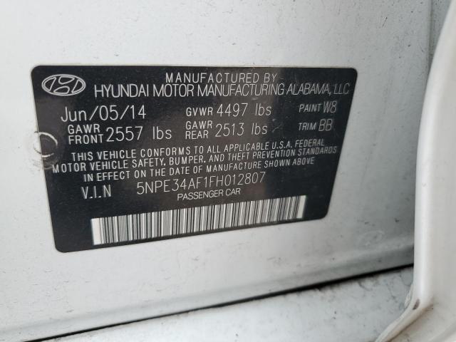 2015 HYUNDAI SONATA SPO - 5NPE34AF1FH012807