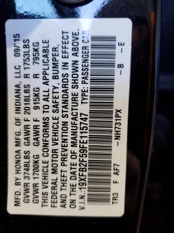 2015 HONDA CIVIC LX - 19XFB2F59FE115747