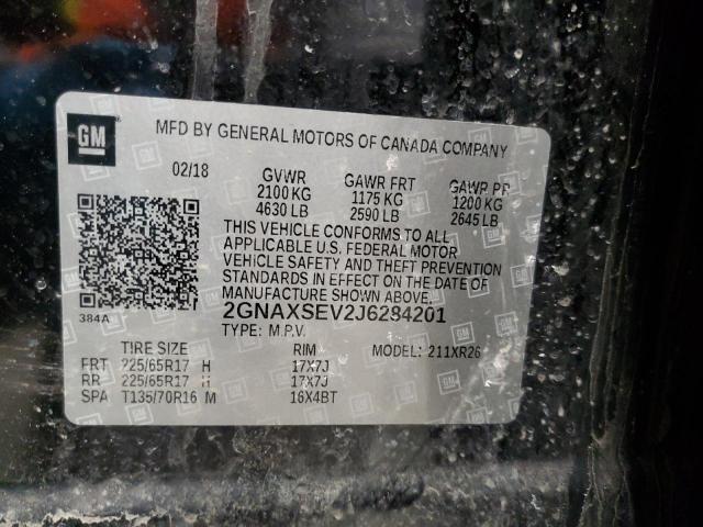 2018 CHEVROLET EQUINOX LT - 2GNAXSEV2J6284201