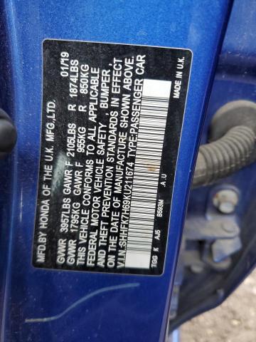 2019 HONDA CIVIC EX - SHHFK7H69KU211674