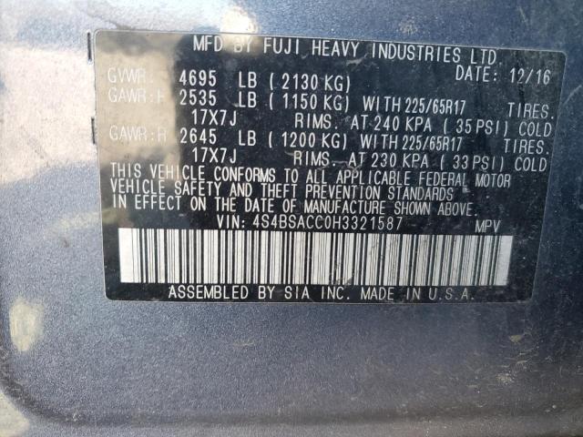 2017 SUBARU OUTBACK 2. - 4S4BSACC0H3321587