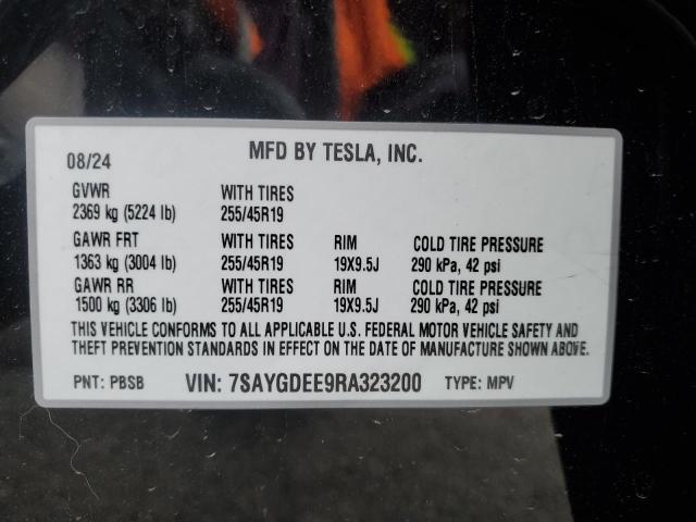 2024 TESLA MODEL Y - 7SAYGDEE9RA323200