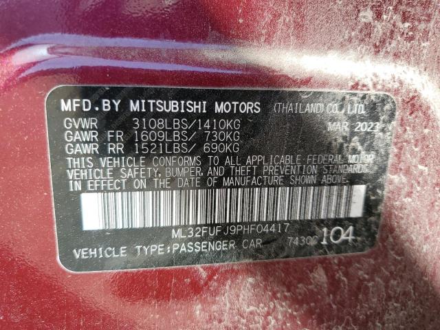 2023 MITSUBISHI MIRAGE G4 - ML32FUFJ9PHF04417