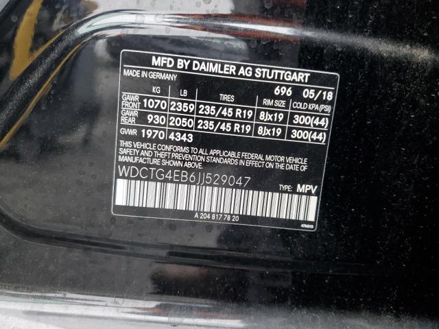 2018 MERCEDES-BENZ GLA 250 - WDCTG4EB6JJ529047