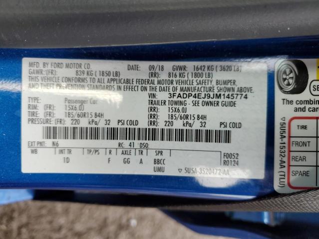 2018 FORD FIESTA SE - 3FADP4EJ9JM145774