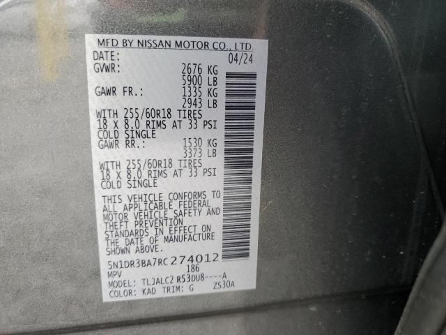 2024 NISSAN PATHFINDER - 5N1DR3BA7RC274012