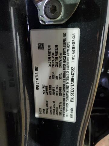 2024 TESLA MODEL 3 5YJ3E1EA3RF742932