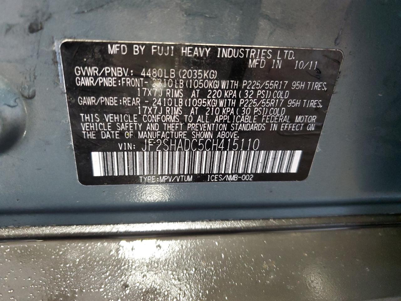 SUBARU FORESTER 2.5X PREMIUM