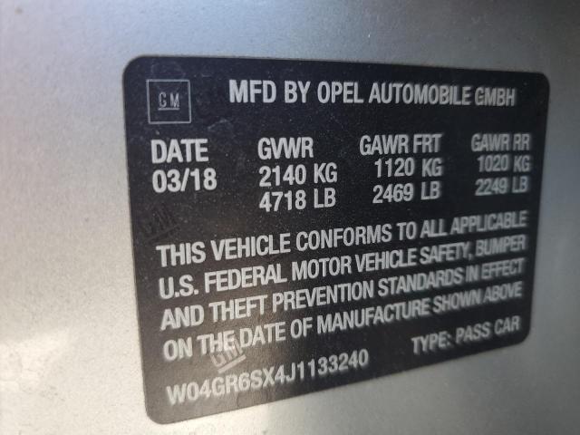 2018 BUICK REGAL ESSE W04GR6SX4J1133240