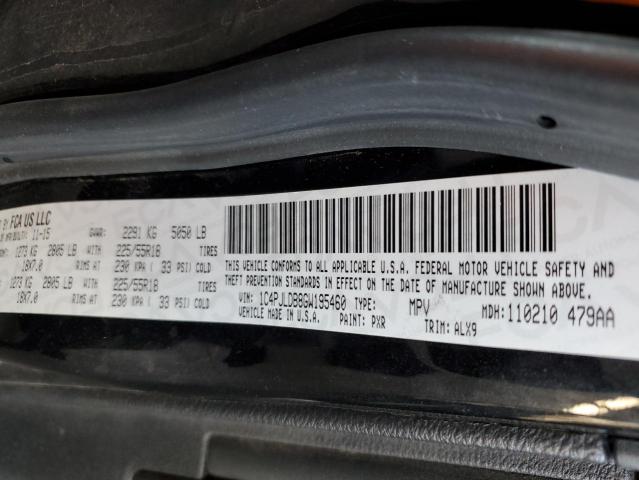 2016 JEEP CHEROKEE L 1C4PJLDB8GW195460