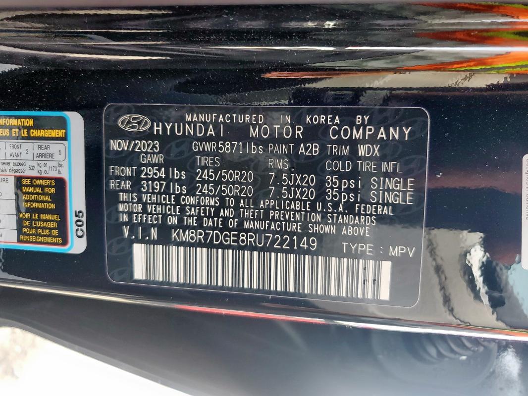 2024 HYUNDAI PALISADE C - KM8R7DGE8RU722149