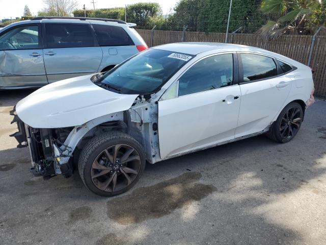 HONDA CIVIC SPOR 2020 white  gas 2HGFC2F85LH572323 photo #1